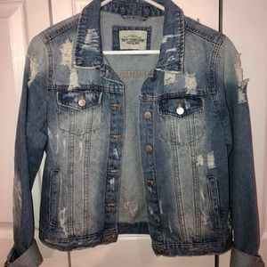 Ashley Vintage Charm Distressed Jean Jacket